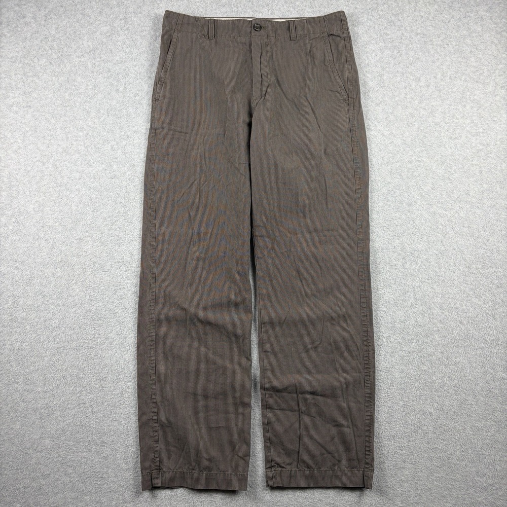 Vintage Banana Republic Pants Mens 33x32 Brown Pinstriped Baggy Y2K Chino